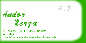 andor merza business card